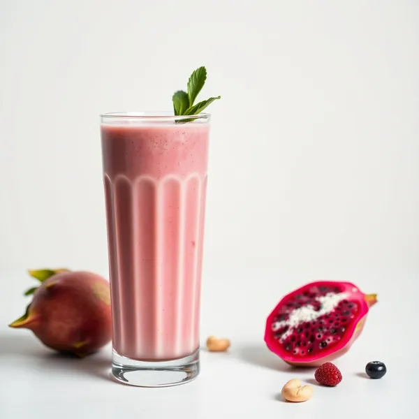 Energie Steigernder Dragonfruit Cashew Milch Smoothie