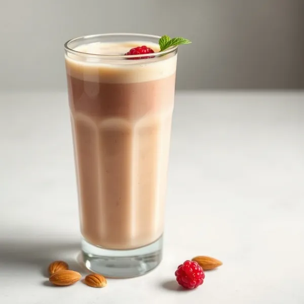Smoothie Energizante de Gengibre, Amêndoa e Leite de Coco