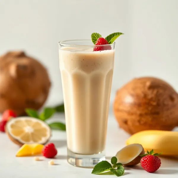 Smoothie Energizante de Água de Coco e Gengibre