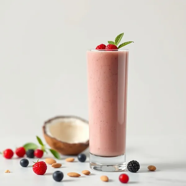 Smoothie Energizante de Goji, Amêndoa e Leite de Coco
