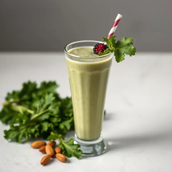 Smoothie Énergisant de Chou Frisé et Lait d'Amande