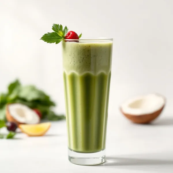 Frullato Energizzante di Cavolo Riccio e Acqua di Cocco