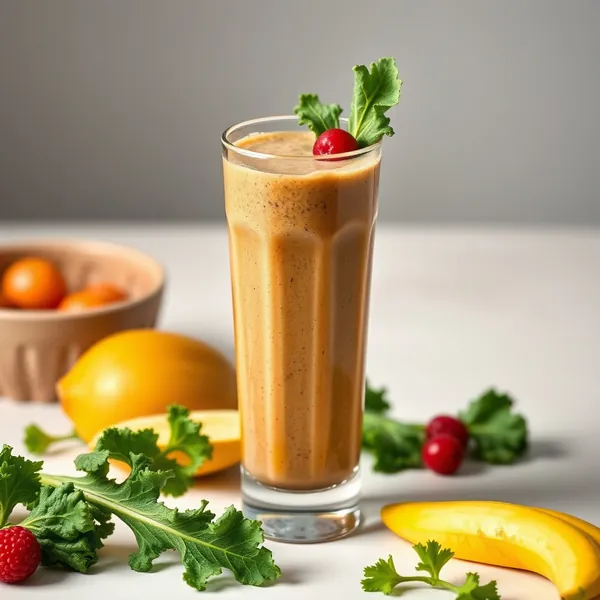Batido Energizante de Kale com Café Frio