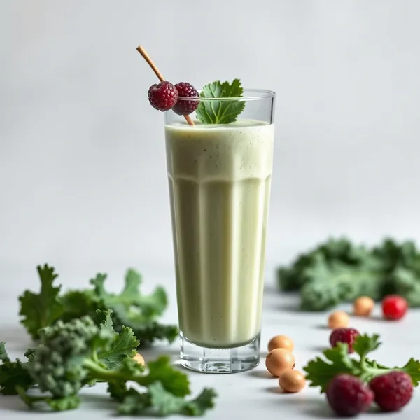Smoothie Energizante de Kale e Leite de Macadamia