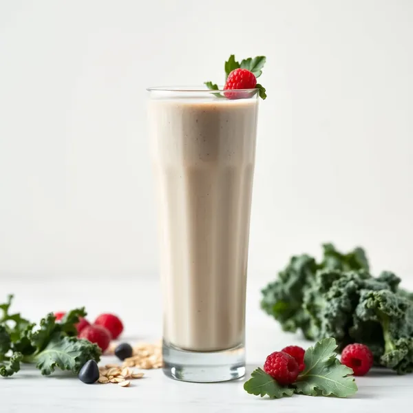 Smoothie Energizzante di Cavolo Riccio e Latte di Avena
