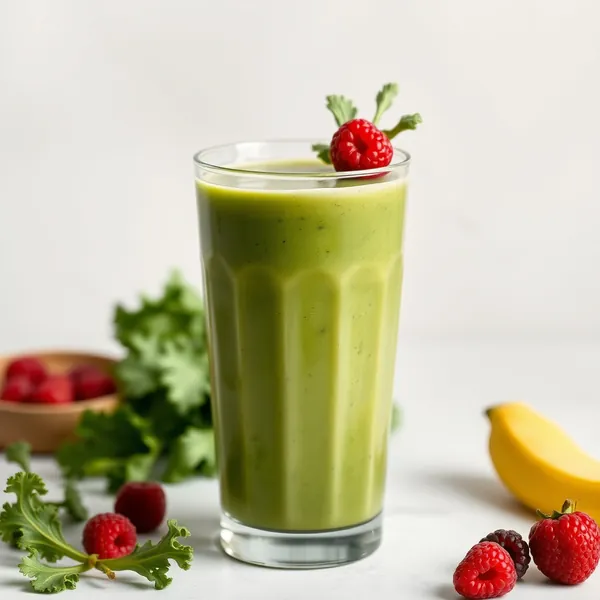 Energy Boosting Kale Soy Milk Smoothie