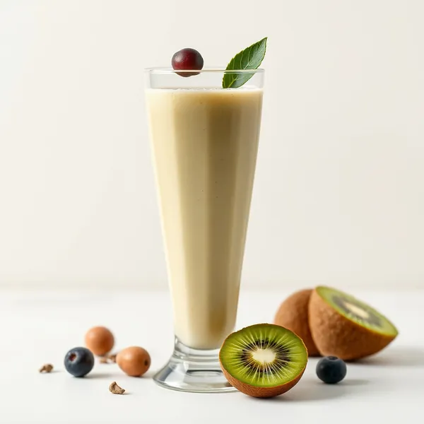 Energisierender Kiwi-Macadamia-Milch-Smoothie