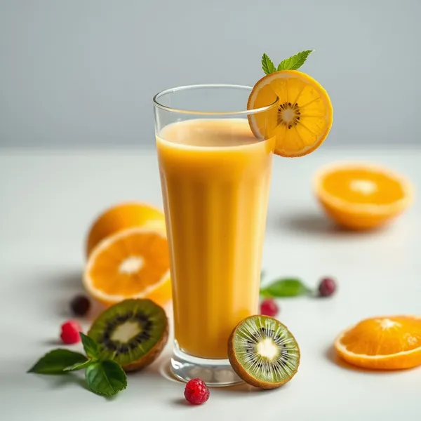 Energy Boosting Kiwi Orange Juice Smoothie