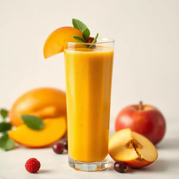 Smoothie Energizante de Suco de Manga e Maçã