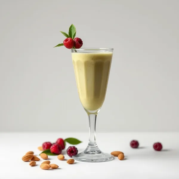 Smoothie Energizante de Matcha, Amêndoa e Leite de Coco
