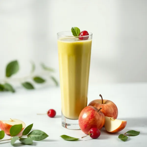 Smoothie Energizante de Suco de Maçã e Matcha