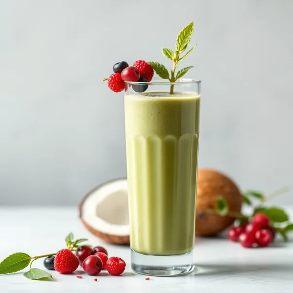 Batido Energizante de Matcha e Água de Coco