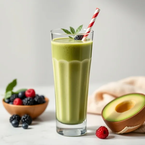Energiefördernder Smoothie aus Kefir und Matcha