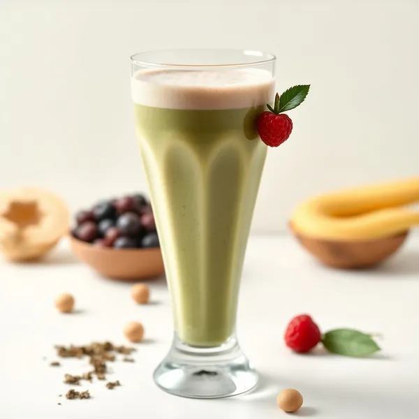 Batido Energizante de Leite de Macadamia e Matcha