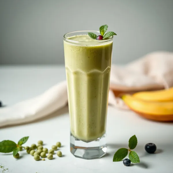 Batido Energizante de Matcha e Leite de Ervilha