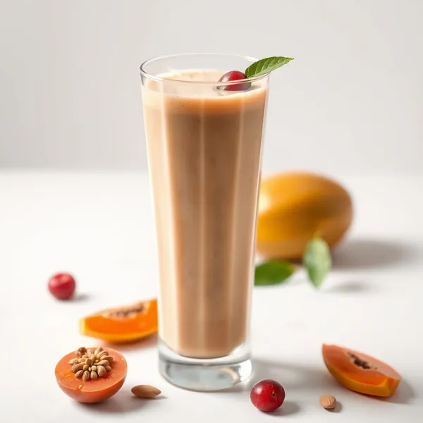 Smoothie Energizante de Papaya e Leite de Amêndoas