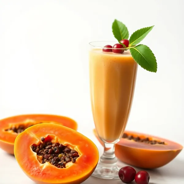Smoothie Energizzante di Succo di Papaya e Mela