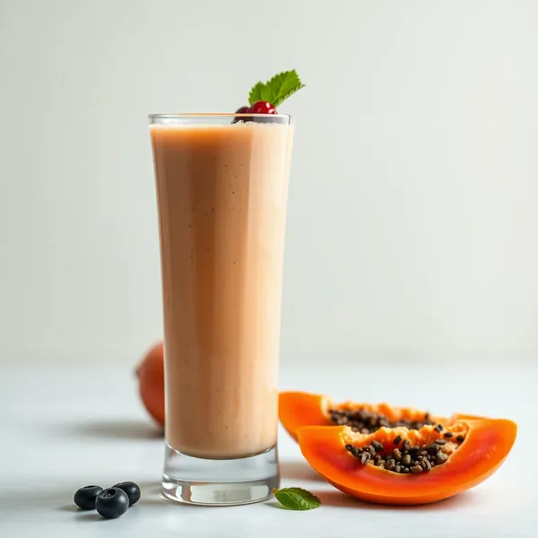 Smoothie Energizante de Papaya e Iogurte Grego