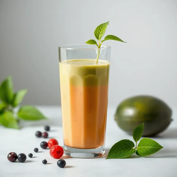 Energisierender Papaya-Matcha-Smoothie