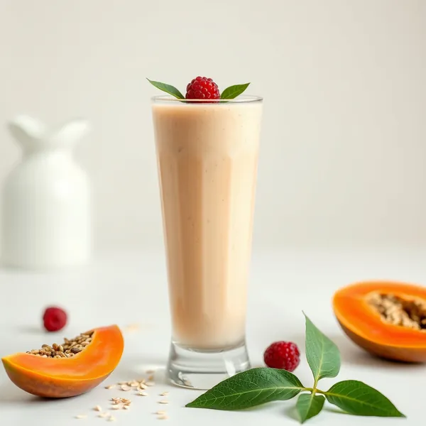 Batido Energizante de Papaya e Leite de Aveia