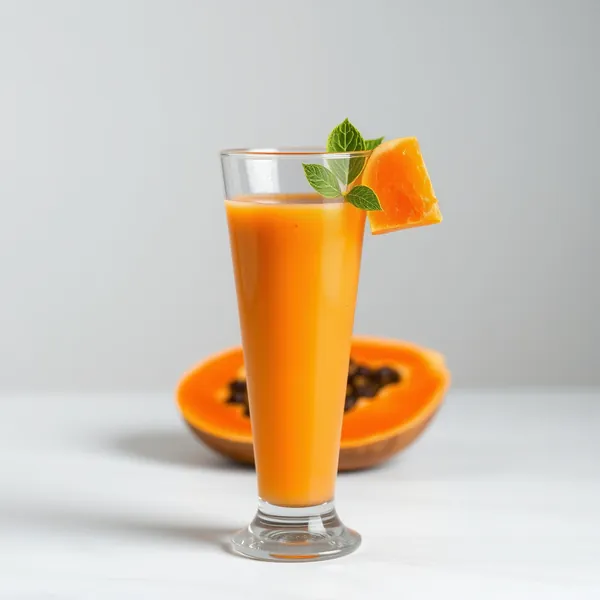 Smoothie Energizante de Papaya e Suco de Laranja