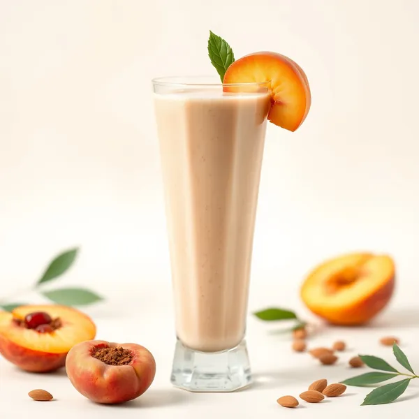 Smoothie Energizzante alla Pesca e Latte di Mandorla