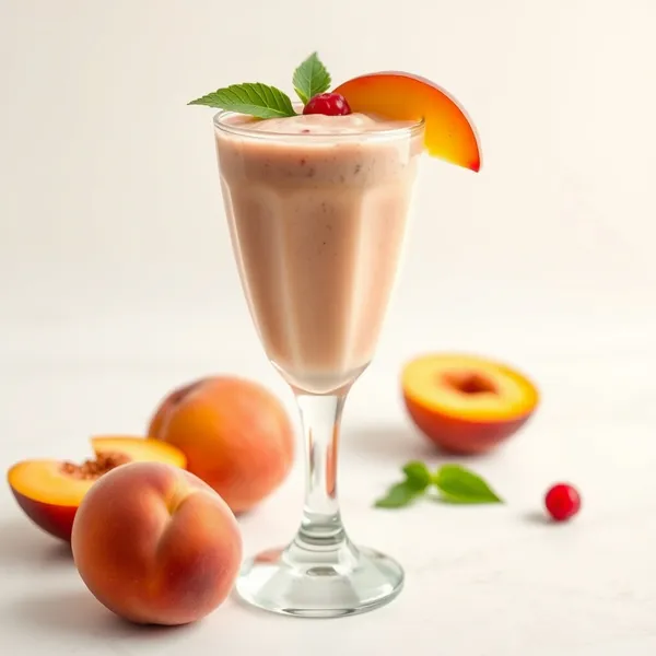 Smoothie Energizante de Pêssego e Iogurte Grego