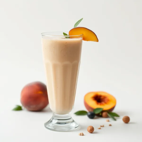 Batido Energizante de Melocotón y Avellanas