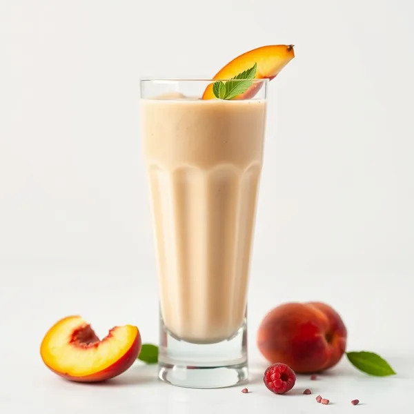 Smoothie Energizante de Pêssego e Leite de Cânhamo