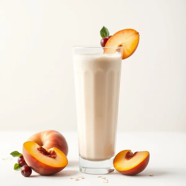 Batido Energizante de Pêssego e Leite de Aveia