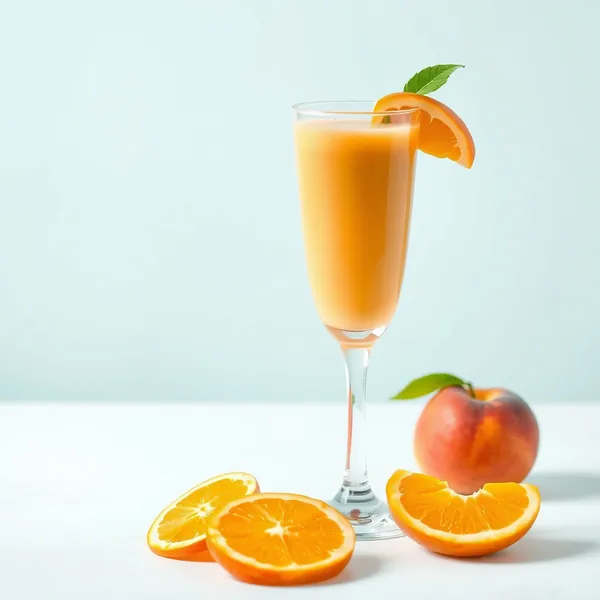 Smoothie Energizante de Suco de Pêssego e Laranja