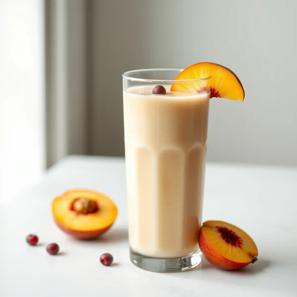 Energy Boosting Peach Rice Milk Smoothie