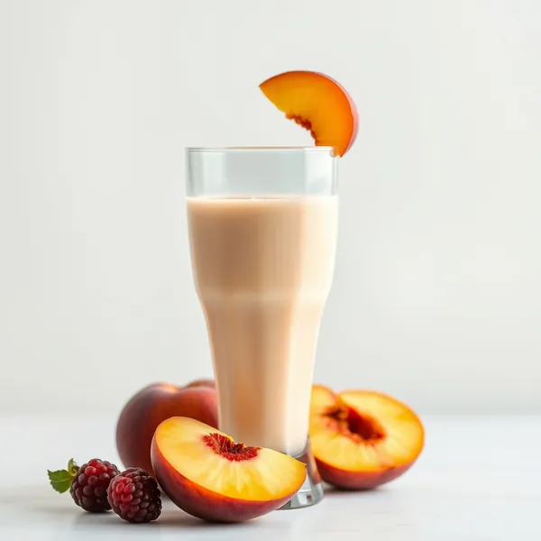 Energie-Booster Pfirsich-Soja-Milch-Smoothie