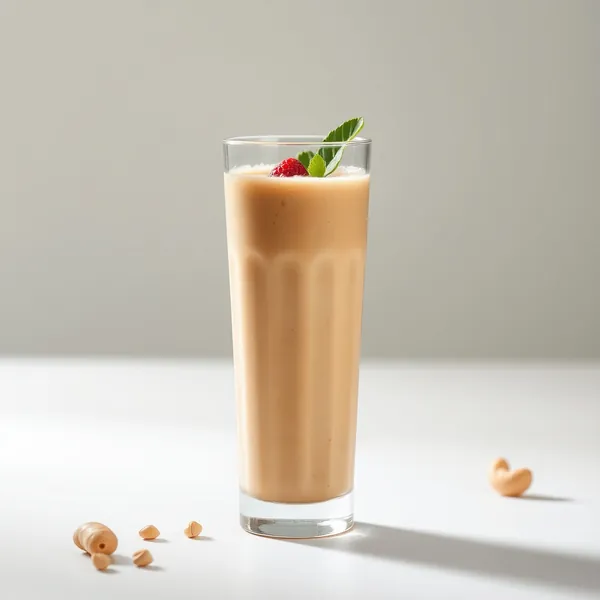 Smoothie Energizante de Manteiga de Amendoim e Leite de Caju