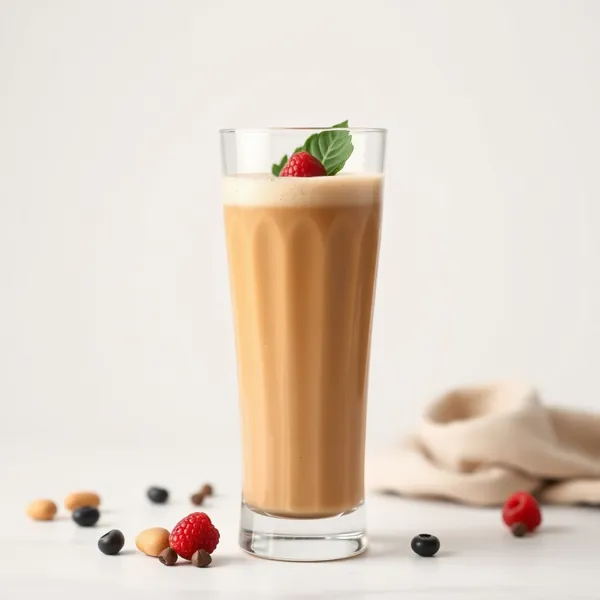 Smoothie Energizante de Manteiga de Amendoim e Café Frio