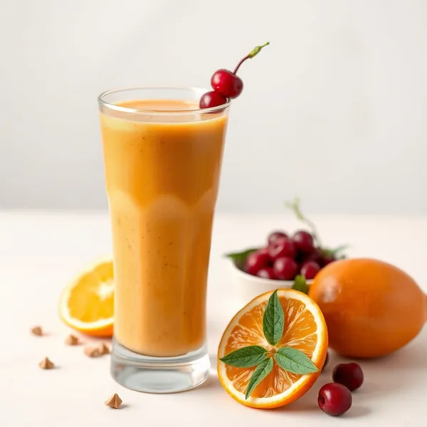 Smoothie Energizante de Manteiga de Amendoim e Suco de Laranja
