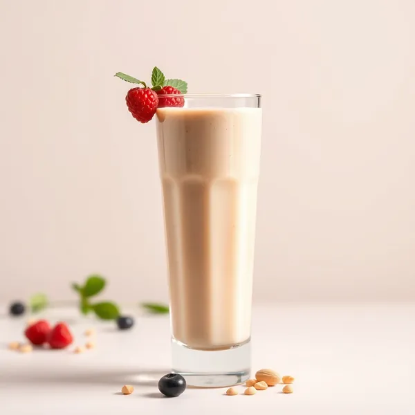 Energiebringender Smoothie aus Erdnussbutter und Dinkelmilch