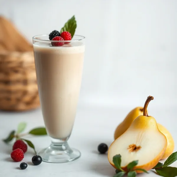 Batido Energizante de Pera e Leite de Cânhamo