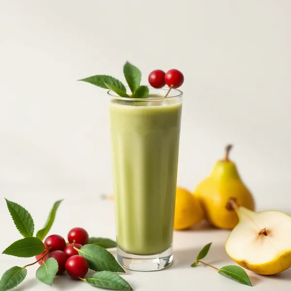 Energy-Boosting Pear Matcha Tea Smoothie