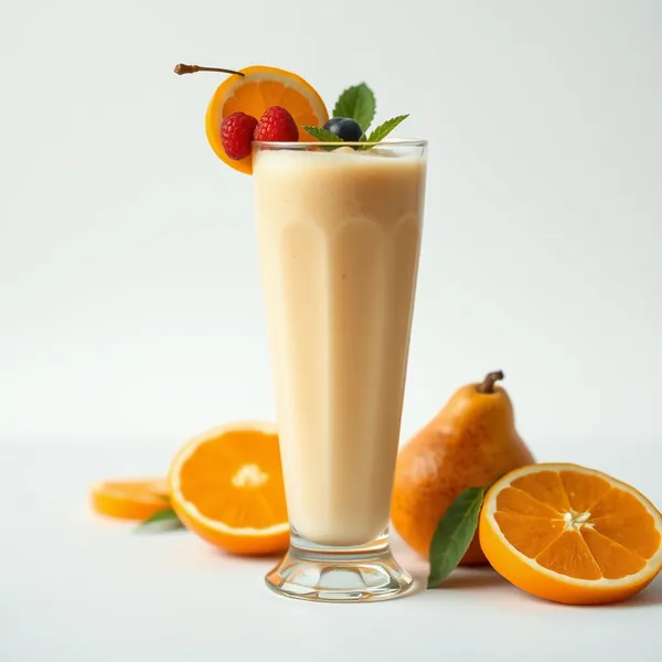 Smoothie Energisant de Jus de Poire et Orange