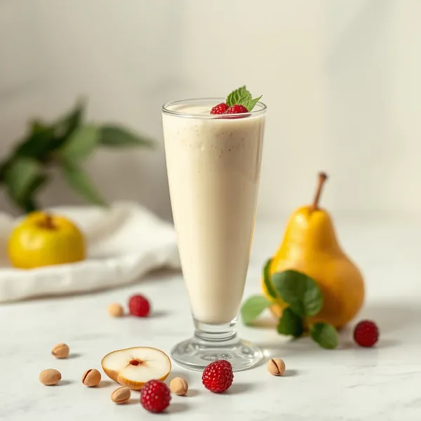 Energy-Boosting Pear Pistachio Milk Smoothie