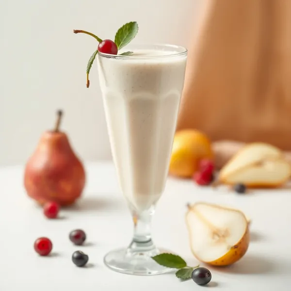 Batido Energizante de Pera e Leite de Arroz