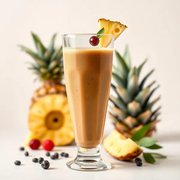 Energizing Smoothie aus Kaltem Kaffee und Ananas