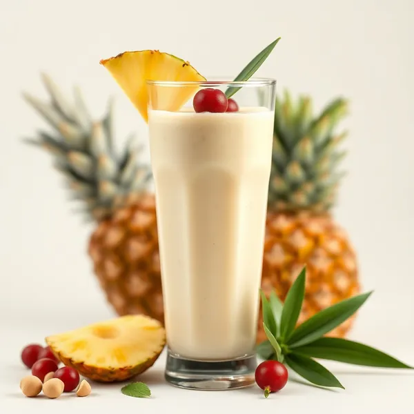 Smoothie Énergisant à l'Ananas et au Lait de Macadamia