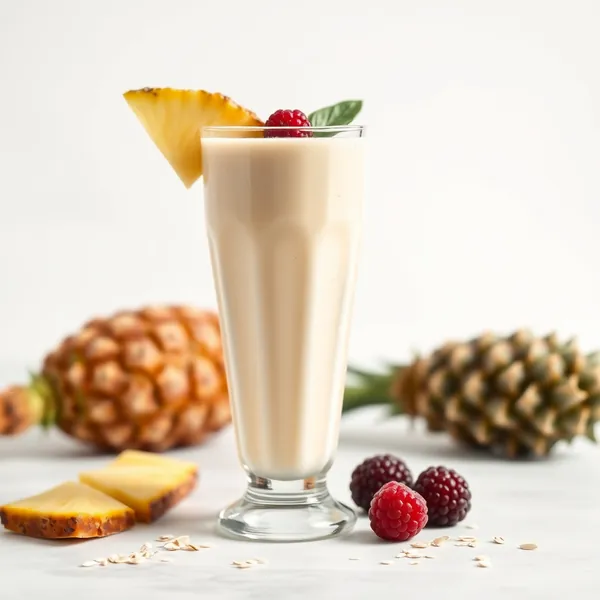 Energy-Boosting Pineapple Oat Milk Smoothie