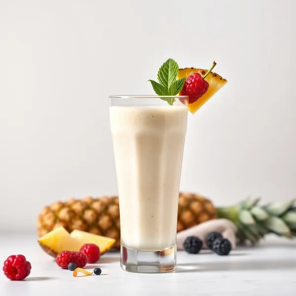 Smoothie Énergisant à l'Ananas et au Lait de Riz