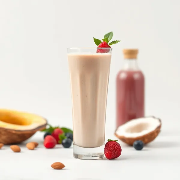 Energy Boosting Protein Powder Almond Coconut Milk Smoothie