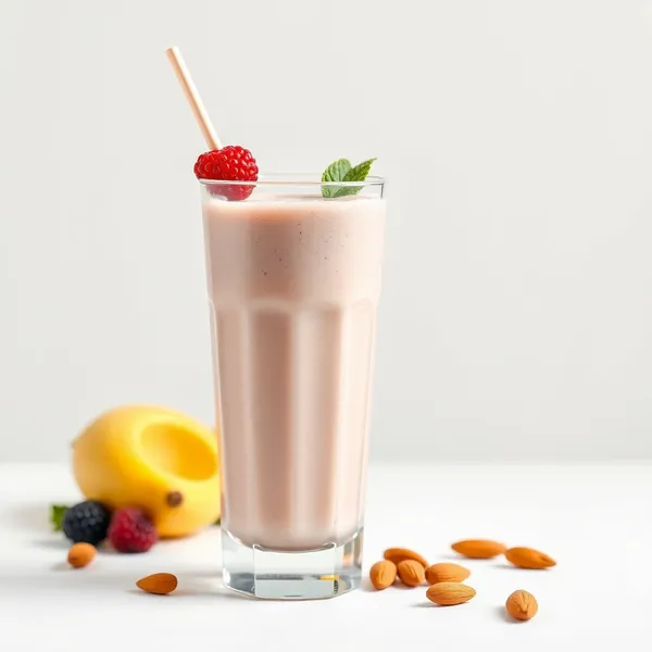 Smoothie Energizante de Proteína com Leite de Amêndoa