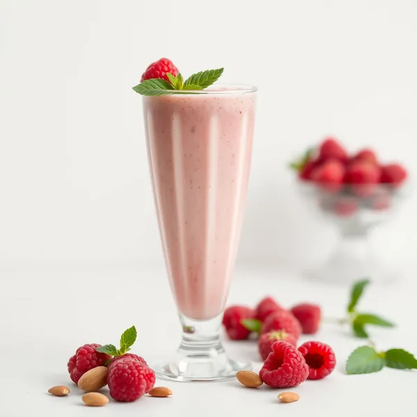 Smoothie Energizante de Framboesa e Leite de Amêndoa