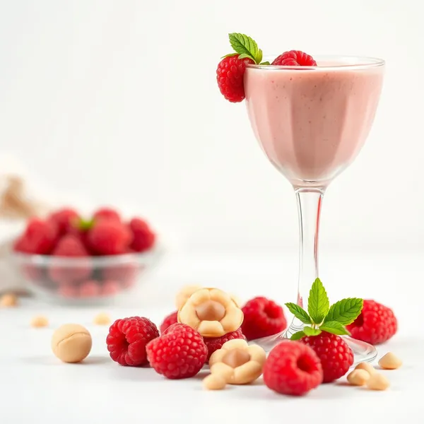 Energy Boosting Raspberry Macadamia Milk Smoothie